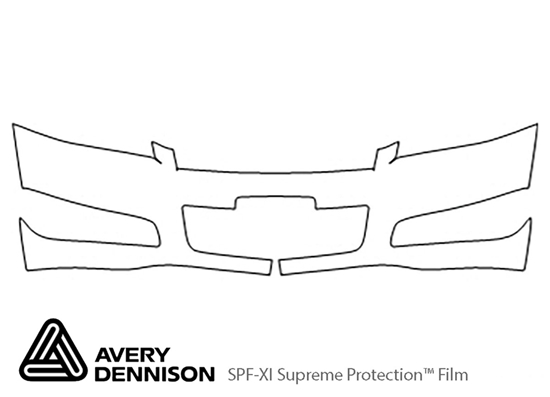 Chevrolet Impala 2006-2013 Avery Dennison Clear Bra Bumper Paint Protection Kit Diagram