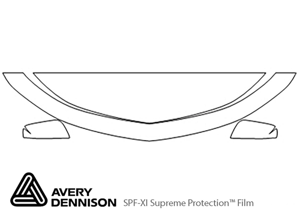 ##LONGDESCRIPTIONNAME2## Avery Dennison Clear Bra Hood Paint Protection Kit Diagram