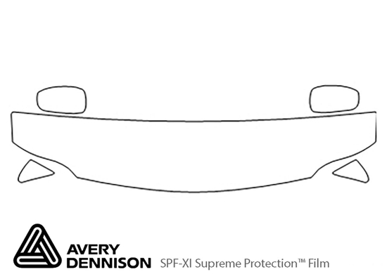 Chevrolet Malibu 1997-2003 Avery Dennison Clear Bra Hood Paint Protection Kit Diagram