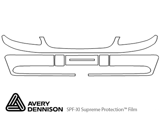 Chevrolet Malibu 2002-2003 Avery Dennison Clear Bra Bumper Paint Protection Kit Diagram