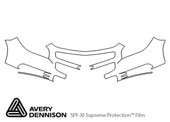 Chevrolet Malibu 2008-2012 Avery Dennison Clear Bra Bumper Paint Protection Kit Diagram