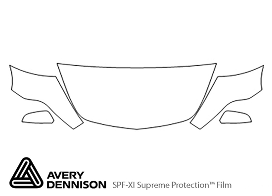 Chevrolet Malibu 2008-2012 Avery Dennison Clear Bra Hood Paint Protection Kit Diagram