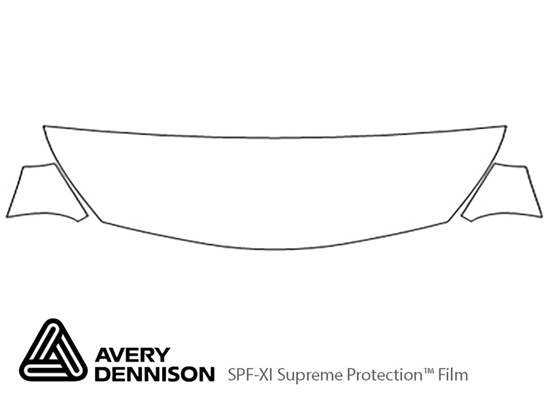 Chevrolet Malibu 2013-2013 Avery Dennison Clear Bra Hood Paint Protection Kit Diagram