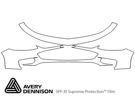 Chevrolet Malibu 2016-2018 Avery Dennison Clear Bra Bumper Paint Protection Kit Diagram