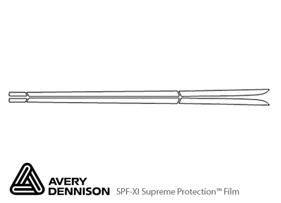 Chevrolet Malibu 2016-2024 Avery Dennison Clear Bra Door Cup Paint Protection Kit Diagram