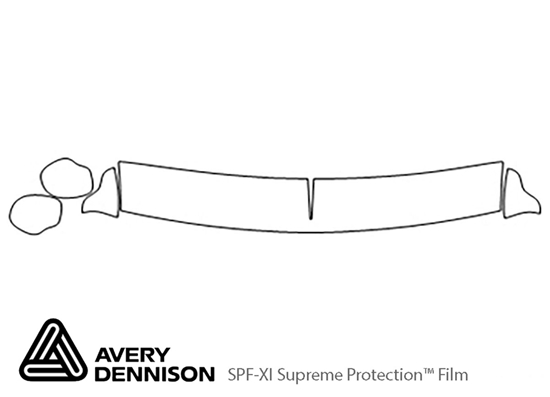 Chevrolet S-10 1994-1998 Avery Dennison Clear Bra Hood Paint Protection Kit Diagram