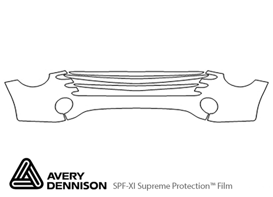 Chevrolet SSR 2003-2006 Avery Dennison Clear Bra Bumper Paint Protection Kit Diagram