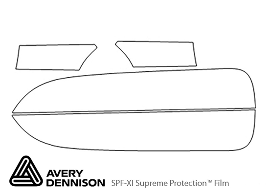 Chevrolet SSR 2003-2006 Avery Dennison Clear Bra Door Cup Paint Protection Kit Diagram