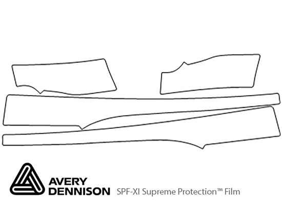 Chevrolet SSR 2003-2006 Avery Dennison Clear Bra Door Cup Paint Protection Kit Diagram