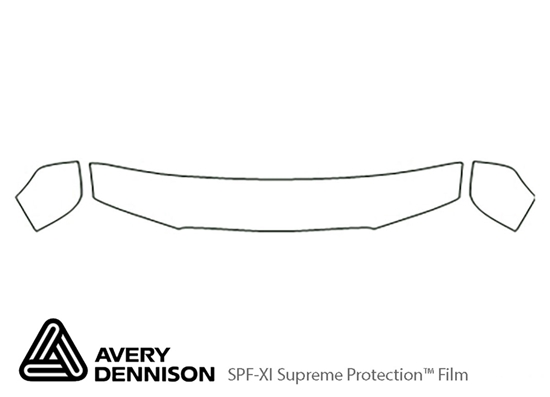 Chevrolet Silverado 2003-2004 Avery Dennison Clear Bra Hood Paint Protection Kit Diagram