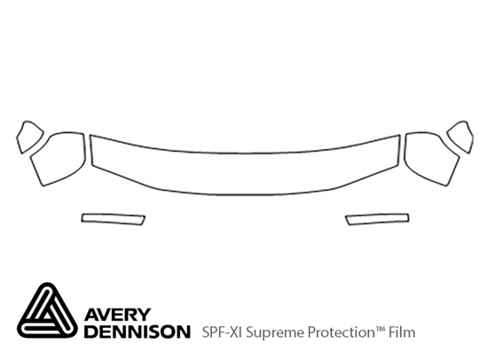 Chevrolet Silverado 2005-2006 Avery Dennison Clear Bra Hood Paint Protection Kit Diagram