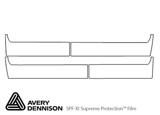 Chevrolet Silverado 2006-2006 Avery Dennison Clear Bra Door Cup Paint Protection Kit Diagram