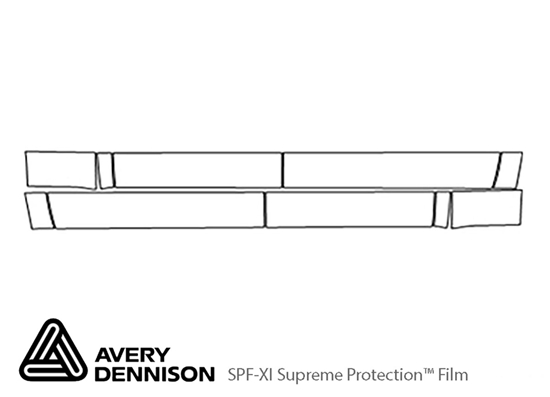 Chevrolet Silverado 2007-2014 Avery Dennison Clear Bra Door Cup Paint Protection Kit Diagram