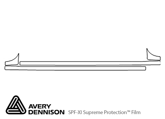 Chevrolet Silverado 2015-2019 Avery Dennison Clear Bra Door Cup Paint Protection Kit Diagram