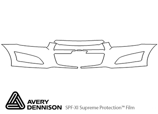 Chevrolet Sonic 2012-2016 Avery Dennison Clear Bra Bumper Paint Protection Kit Diagram