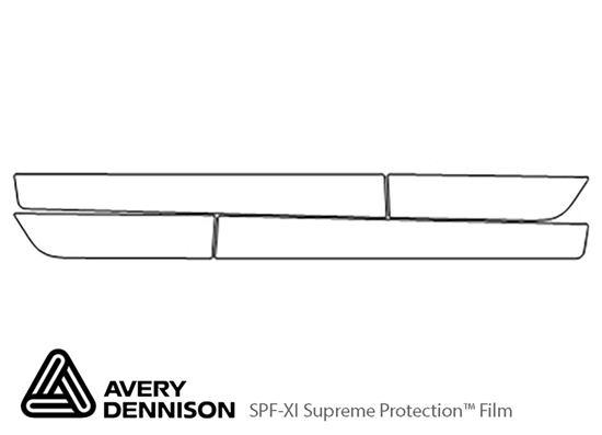 Chevrolet Spark 2013-2015 Avery Dennison Clear Bra Door Cup Paint Protection Kit Diagram