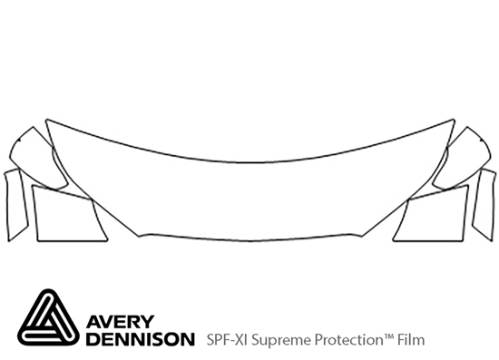 Chevrolet Spark 2016-2022 Avery Dennison Clear Bra Hood Paint Protection Kit Diagram