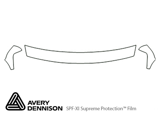 Chevrolet Suburban 2000-2004 Avery Dennison Clear Bra Hood Paint Protection Kit Diagram