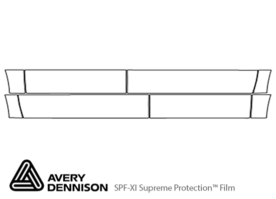 Chevrolet Suburban 2007-2014 Avery Dennison Clear Bra Door Cup Paint Protection Kit Diagram