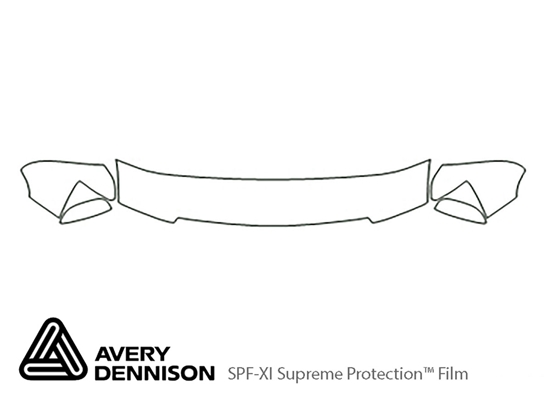 Chevrolet Suburban 2007-2014 Avery Dennison Clear Bra Hood Paint Protection Kit Diagram