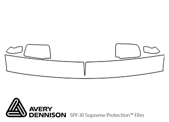 Chevrolet Tahoe 1995-1999 Avery Dennison Clear Bra Hood Paint Protection Kit Diagram