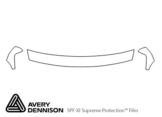 Chevrolet Tahoe 2000-2002 Avery Dennison Clear Bra Hood Paint Protection Kit Diagram