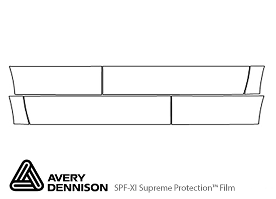 Chevrolet Tahoe 2007-2014 Avery Dennison Clear Bra Door Cup Paint Protection Kit Diagram