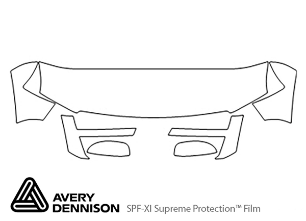 ##LONGDESCRIPTIONNAME2## Avery Dennison Clear Bra Hood Paint Protection Kit Diagram