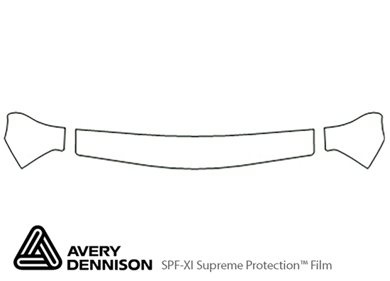 Chevrolet Tracker 1999-2004 Avery Dennison Clear Bra Hood Paint Protection Kit Diagram