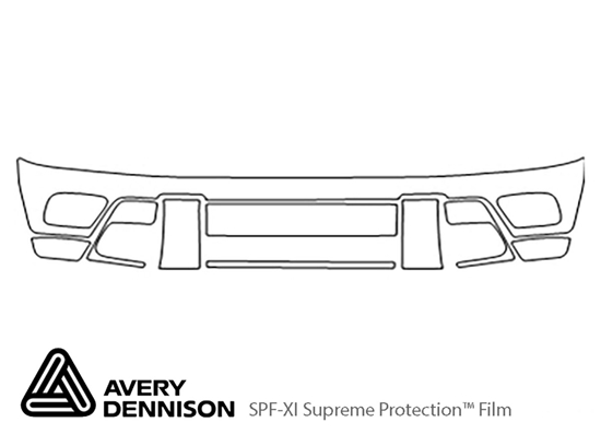 Chevrolet Trailblazer 2002-2003 Avery Dennison Clear Bra Bumper Paint Protection Kit Diagram