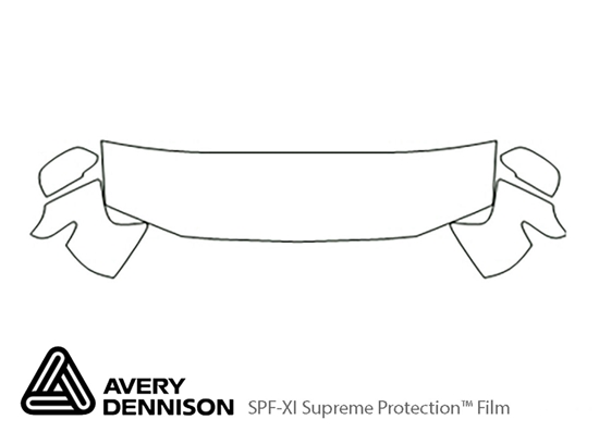 Chevrolet Trailblazer 2002-2004 Avery Dennison Clear Bra Hood Paint Protection Kit Diagram