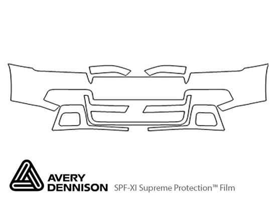 Chevrolet Trailblazer 2006-2009 Avery Dennison Clear Bra Bumper Paint Protection Kit Diagram