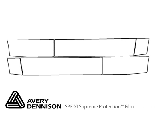 Chevrolet Trailblazer 2006-2009 Avery Dennison Clear Bra Door Cup Paint Protection Kit Diagram