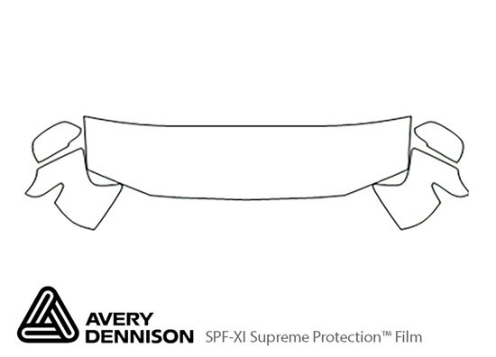 Chevrolet Trailblazer 2006-2009 Avery Dennison Clear Bra Hood Paint Protection Kit Diagram