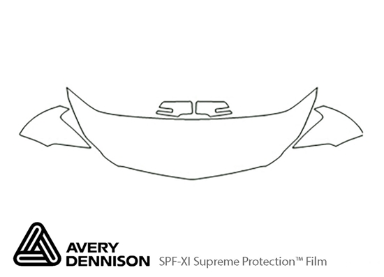 Chevrolet Traverse 2009-2012 Avery Dennison Clear Bra Hood Paint Protection Kit Diagram