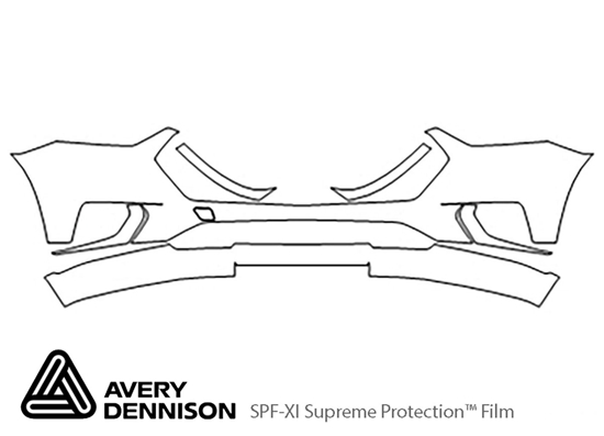 Chevrolet Traverse 2018-2021 Avery Dennison Clear Bra Bumper Precut PPF Diagram