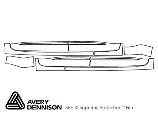 Chevrolet Traverse 2018-2022 Avery Dennison Clear Bra Door Cup Paint Protection Kit Diagram