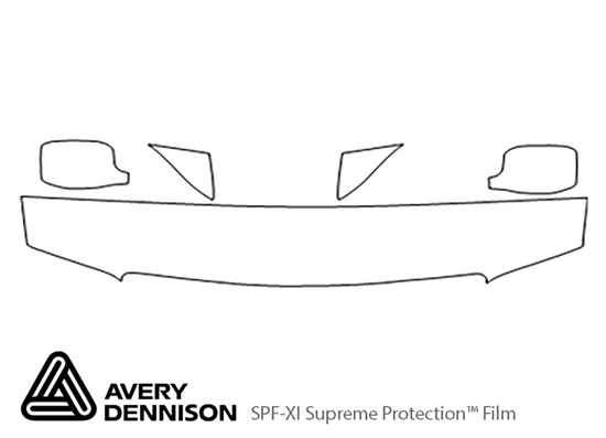 Chevrolet Venture 2001-2005 Avery Dennison Clear Bra Hood Paint Protection Kit Diagram