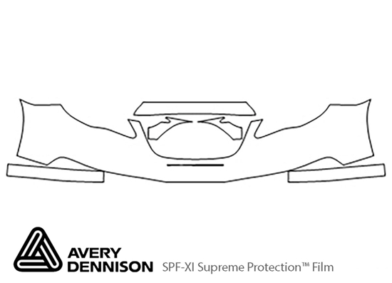 Chrysler 200 2011-2014 Avery Dennison Clear Bra Bumper Paint Protection Kit Diagram