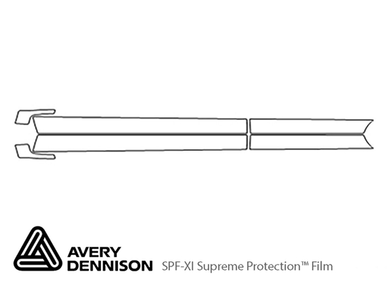 Chrysler 200 2011-2014 Avery Dennison Clear Bra Door Cup Paint Protection Kit Diagram