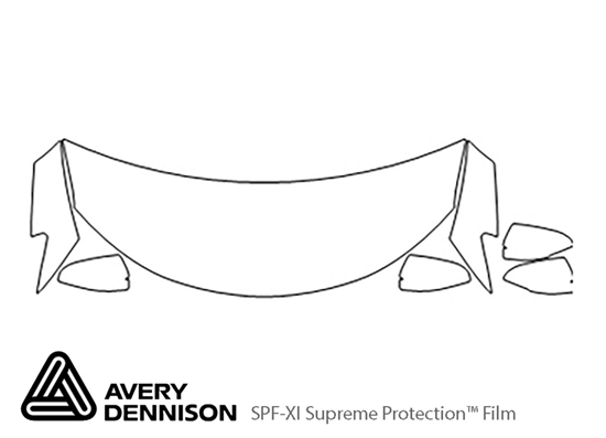 Chrysler 200 2015-2017 Avery Dennison Clear Bra Hood Paint Protection Kit Diagram