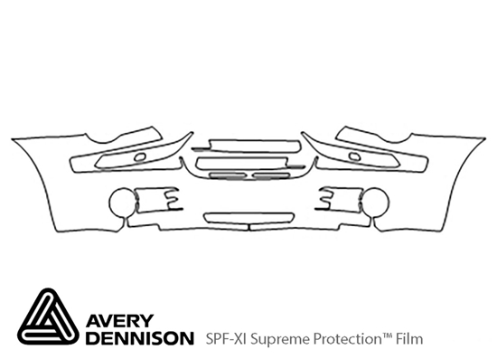 Chrysler 300 2005-2010 Avery Dennison Clear Bra Bumper Paint Protection Kit Diagram