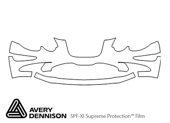 Chrysler 300M 1999-2004 Avery Dennison Clear Bra Bumper Paint Protection Kit Diagram