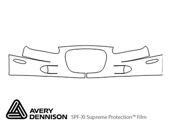 Chrysler Concorde 1998-2004 Avery Dennison Clear Bra Bumper Paint Protection Kit Diagram