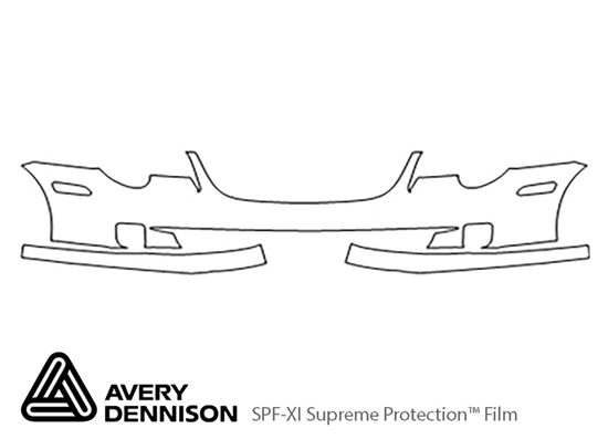 Chrysler Crossfire 2004-2008 Avery Dennison Clear Bra Bumper Paint Protection Kit Diagram