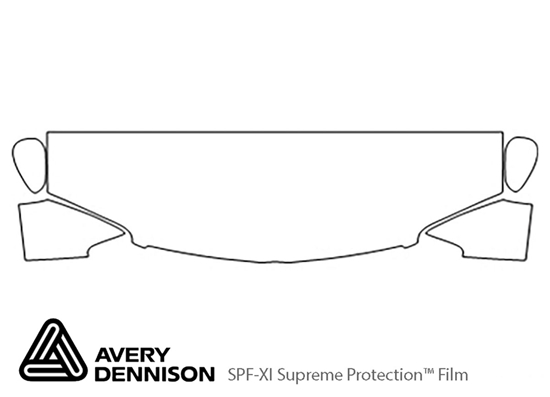 Chrysler Crossfire 2005-2008 Avery Dennison Clear Bra Hood Paint Protection Kit Diagram