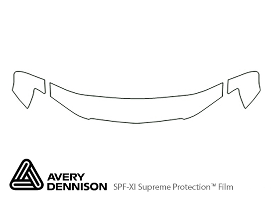 Chrysler Pacifica 2004-2006 Avery Dennison Clear Bra Hood Paint Protection Kit Diagram