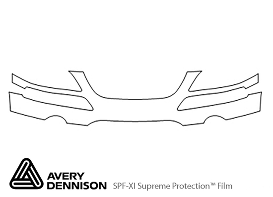 Chrysler Pacifica 2004-2008 Avery Dennison Clear Bra Bumper Paint Protection Kit Diagram