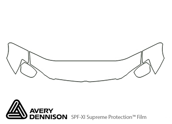 Chrysler Pacifica 2007-2008 Avery Dennison Clear Bra Hood Paint Protection Kit Diagram