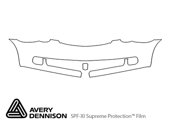 Chrysler Pt Cruiser 2006-2010 Avery Dennison Clear Bra Bumper Paint Protection Kit Diagram